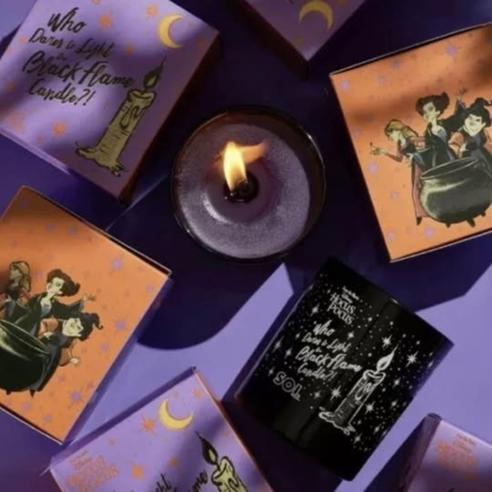 NEW COLOURPOP X DISNEY HOCUS POCUS SOL BLACK FLAME CANDLE LIMITED-EDITION 8oz